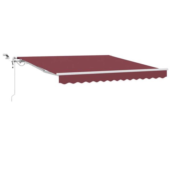 vidaXL Automatic Retractable Awning with LED Burgundy 300x250 cm