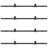 vidaXL Sliding Door Hardware Kit 366 cm Steel Black