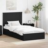 vidaXL Storage Bed with Headboard Black 100 x 200 cm Engineered Wood