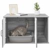 vidaXL Cat House Grey Sonoma 85 x 55 x 50 cm Engineered Wood
