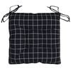 vidaXL Chair Cushions 2 pcs Black Check Pattern 50x50x7 cm Oxford Fabric