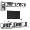 vidaXL 5 Piece TV Cabinet Set Concrete Grey Engineered Wood