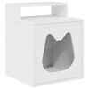 vidaXL Cat House Gloss White 42.5 x 40 x 53.5 cm Engineered Wood