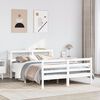 vidaXL Bed Frame without Mattress White 120x190 cm Small Double Solid Wood Pine