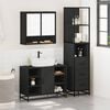vidaXL 3&nbsp;Piece Bathroom Furniture Set&nbsp;Black Engineered Wood