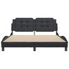 vidaXL Bed Frame without Mattress "Zadar" Black 160x200 cm Faux Leather