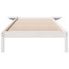 vidaXL Bed Frame with Side Tables White 90 x 210 cm Solid Pine Wood