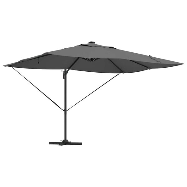 vidaXL Umbrella Anthracite 352 x 251 x 265 cm Polyester and Aluminium
