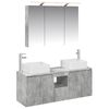 vidaXL Bathroom Cabinet Set 4 pcs Concrete Grey Engineered Wood