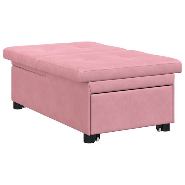 vidaXL Sofa Bed Pink 67 x 194 x 38 cm Velvet