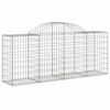 vidaXL Arched Gabion Baskets 3 pcs 200x50x80/100 cm Galvanised Iron