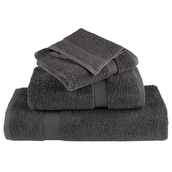 vidaXL Premium Towels "SOLUND" 10 pcs Anthracite 100x200 cm 600 gsm