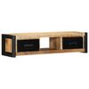 vidaXL TV Cabinet 100x30x25 cm Solid Rough Wood Mango