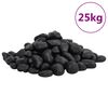 vidaXL Polished Pebbles 25 kg Black 2-5 cm