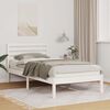 vidaXL Bed Frame with Headboard White 75 x 190 cm Solid Pine Wood