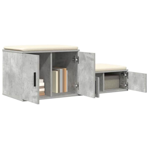 vidaXL Storage Cabinet 2 pcs Concrete Grey 108 x 41 x 40 cm