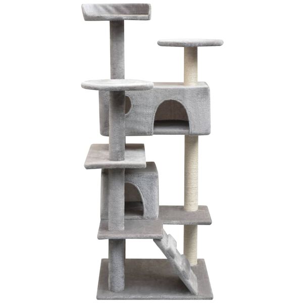 vidaXL Cat Tree with Sisal Scratching Posts 125 cm Grey