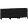 vidaXL Sideboards 3 pcs Black 60x35x70 cm Engineered Wood