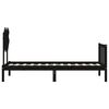vidaXL Bed Frame without Mattress Black Small Single Solid Wood Pine