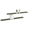 vidaXL Floating Shelf 2 pcs Olive Green 100 x 9 x 2.5 cm Steel