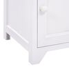 vidaXL Bedside Cabinet White 40x30x50 cm Paulownia Wood
