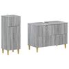 vidaXL 2 Piece Bathroom Cabinet Set ARNHEM Grey Sonoma Engineered Wood