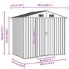 vidaXL Garden Storage Shed Green Metal 204x132x186 cm