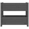 vidaXL Planter Grey 77x25x66 cm Solid Wood Pine