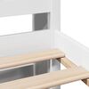 vidaXL Bookcase Bed without Mattress White 150x200 cm King Size Solid Wood Pine