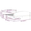 vidaXL Bed Frame without Mattress Honey Brown Solid Wood 160x200 cm (322040+321987)