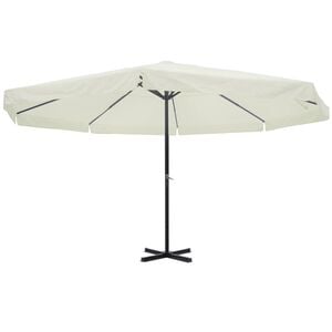 vidaXL Parasol White Aluminium 500 cm