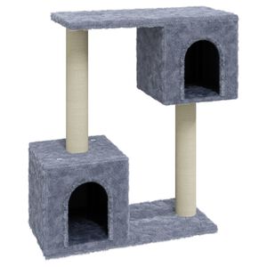 vidaXL Cat Tree with Sisal Scratching Posts Light Grey 60 cm