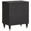 vidaXL Bedside Cabinet with Door with Drawer Black 50 x 33 x 60 cm