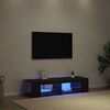 vidaXL TV Cabinet Black Oak 135 x 39 x 30 cm Engineered Wood