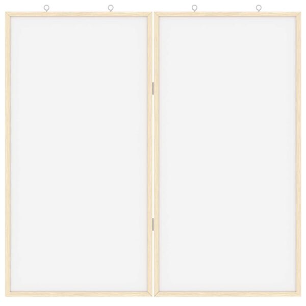 vidaXL Magnetic Whiteboard White 80 x 1.4 x 80 cm Solid pine wood