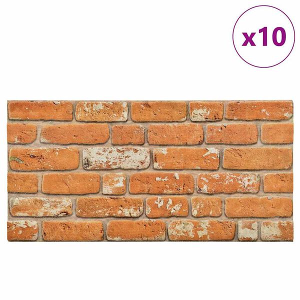 vidaXL 3D Wall Panels with Light Brown Brick Design 10 pcs EPS