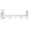 vidaXL Bed Frame without Mattress White 150x200 cm King Size Solid Wood Pine