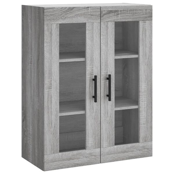 vidaXL Wall Mounted Cabinet Grey Sonoma 69.5x34x90 cm