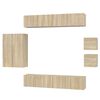 vidaXL 8 Piece TV Cabinet Set Sonoma Oak Engineered Wood