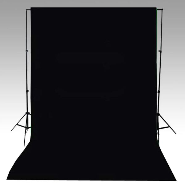 vidaXL Backdrop Cotton without Stand Black 600x300 cm
