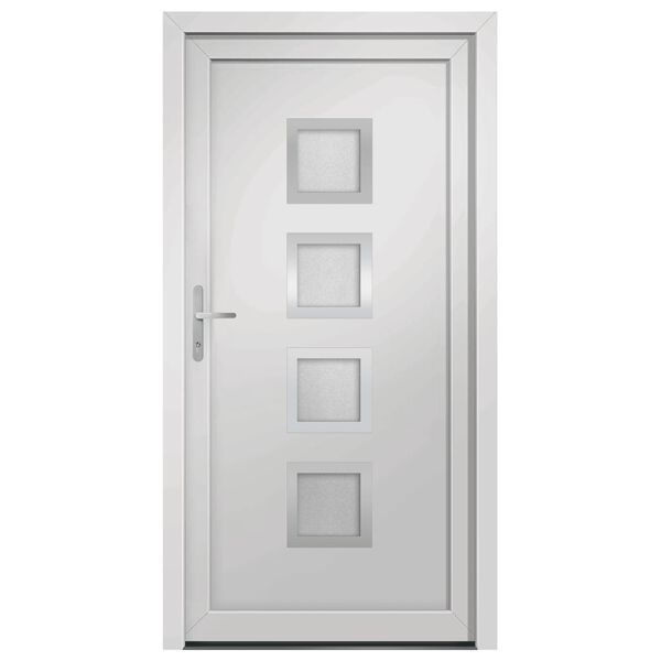 vidaXL Front Door White 108x208 cm PVC
