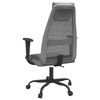 vidaXL Office Chair Grey Mesh Fabric and Faux Leather