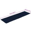 vidaXL Stair Mats Self-adhesive 15 pcs 76x20 cm Navy Rectangular