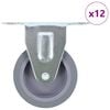 vidaXL 12 pcs Fixed Casters 75 mm