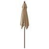 vidaXL Garden Parasol with Wooden Pole Taupe 198x198x231 cm