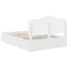 vidaXL Bed Frame with Headboard White 150 x 200 cm Engineered Wood