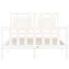vidaXL Bed Frame without Mattress White 120x200 cm Solid Wood Pine