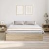 vidaXL Storage Bed Frame Sonoma Oak 200 x 200 cm Engineered Wood