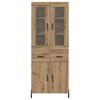 vidaXL Highboard Artisan Oak 69.5 x 34 x 180 cm Engineered Wood