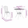 vidaXL Garden Dining Set 7 pcs White Aluminium